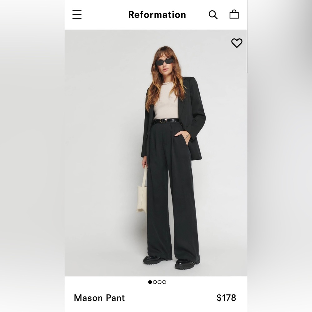 Reformation mason wide leg trousers